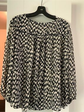 Collective Concepts Black and White Dot Tunic Top